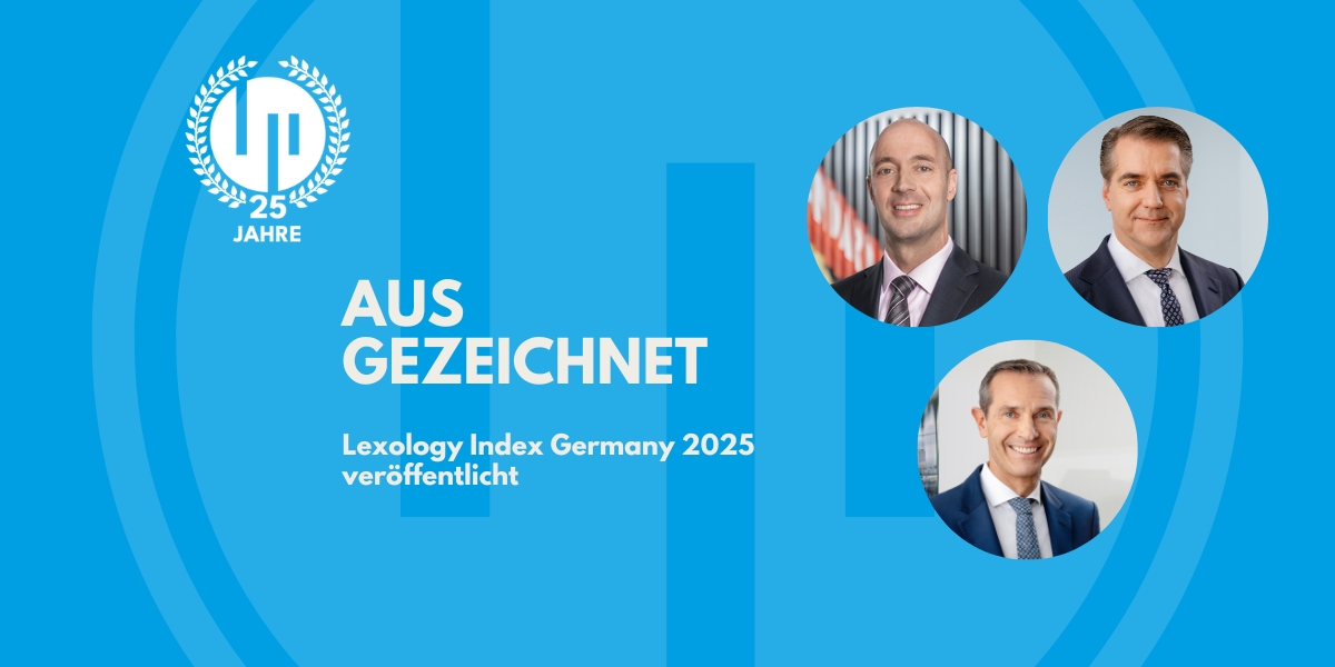 Lexology Index Germany 2025: Drei Partner im Bau- und Vergaberecht ausgezeichnet